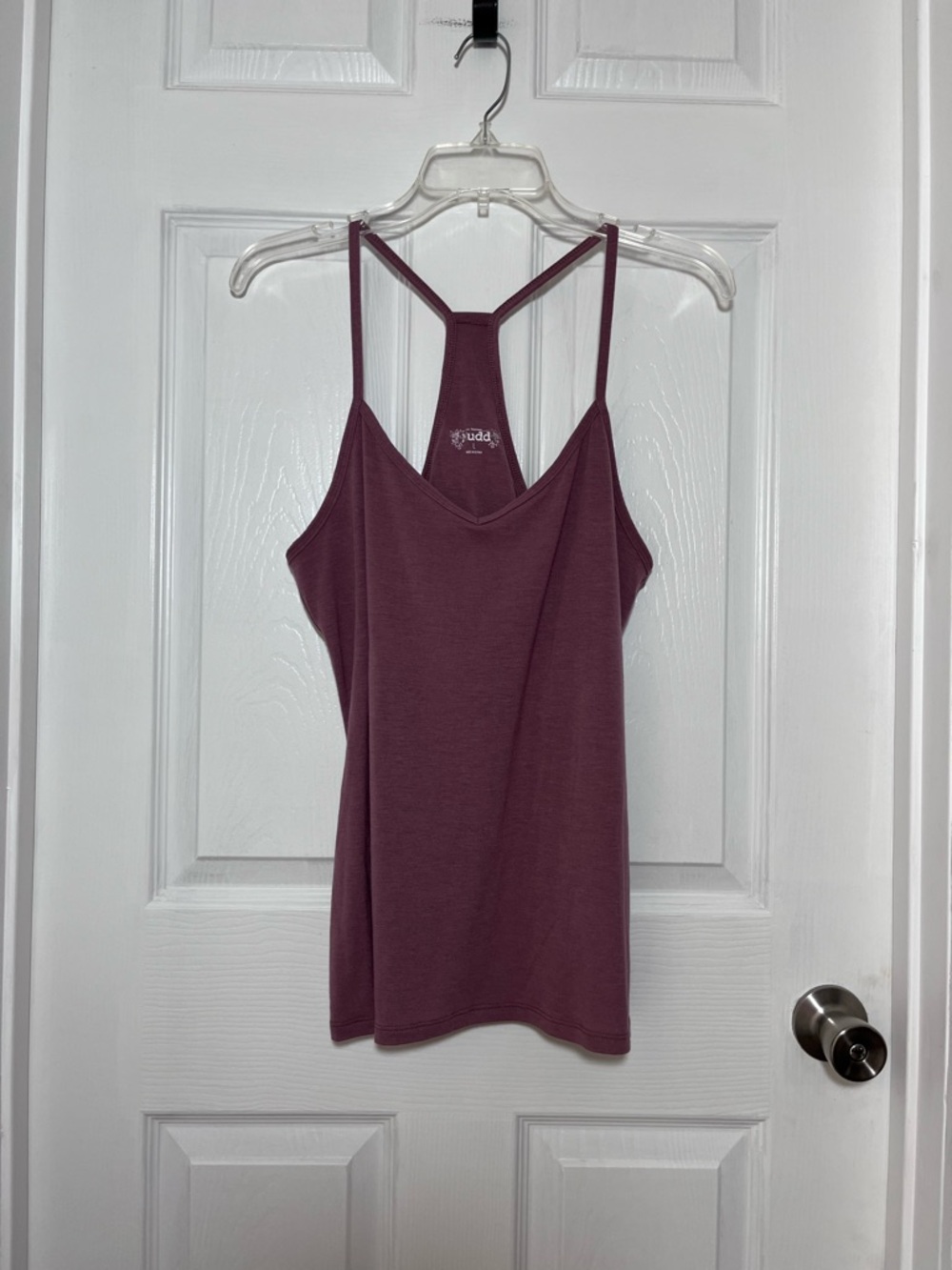Mudd Plum Double-Strap Racerback Camisole with Shelf Bra